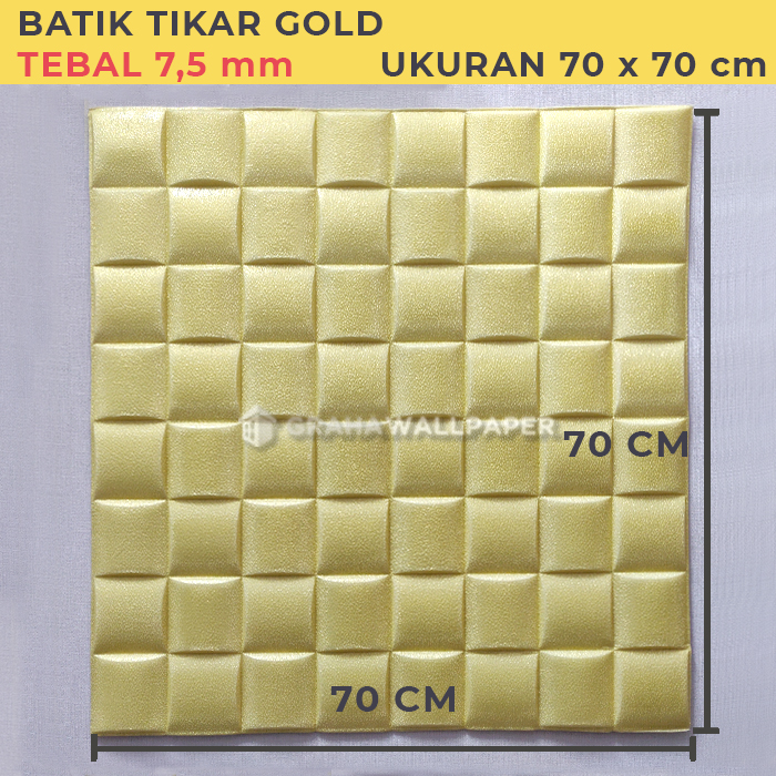 WALLPAPER DINDING 3D BATIK TIKAR GOLD 7,5MM